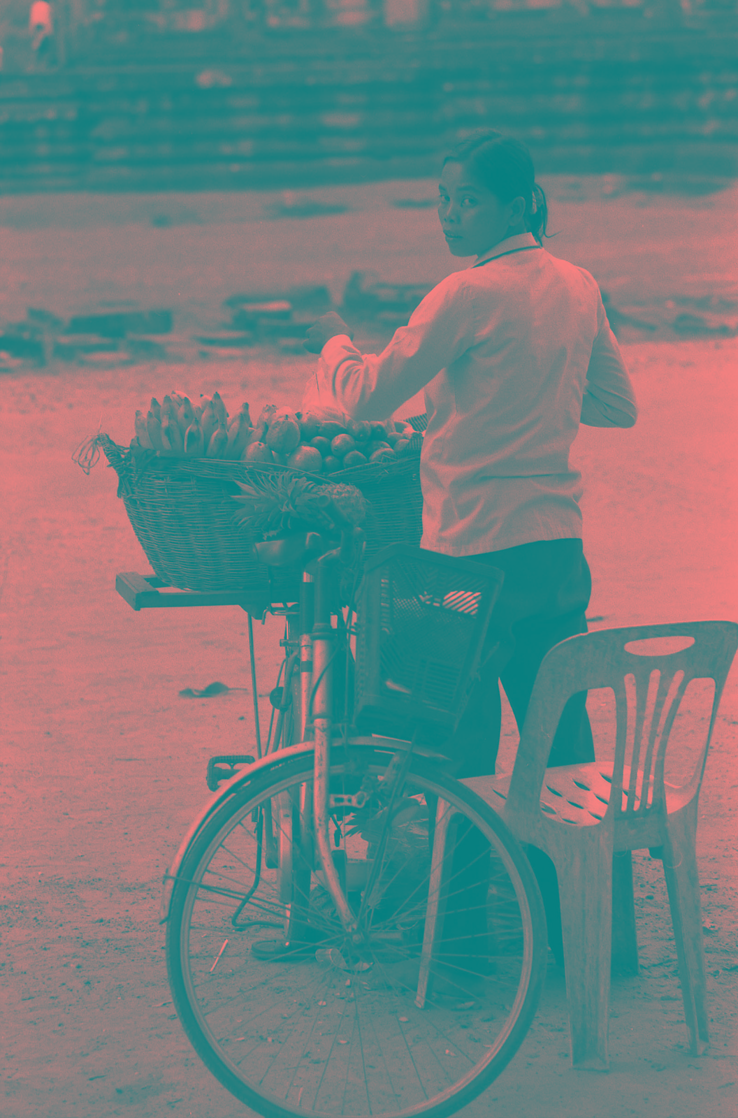 Cambodia, Angkor, fruits vendor